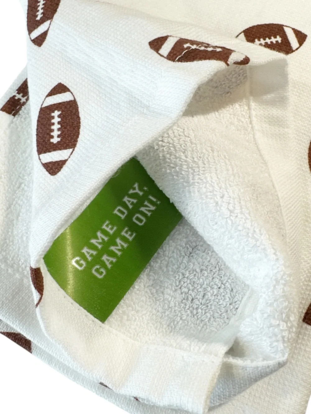 NEW Game Day, Game On! THANKSGIVING TURKEY & FOOTBALL Kitchen Towel Set/2